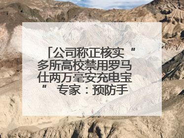 公司称正核实“多所高校禁用罗马仕两万毫安充电宝” 专家：预防手机没电选中等体积产品即可