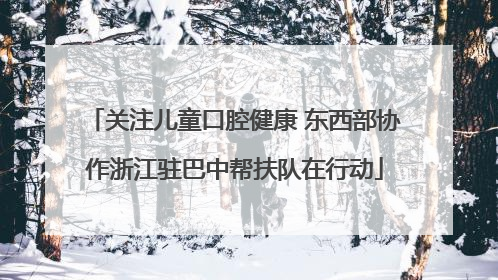 关注儿童口腔健康 东西部协作浙江驻巴中帮扶队在行动