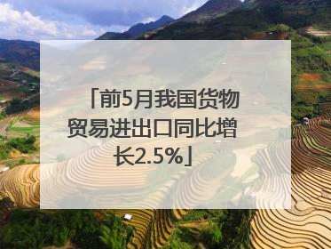 前5月我国货物贸易进出口同比增长2.5%
