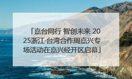 嘉台同行 智创未来 2025浙江·台湾合作周嘉兴专场活动在嘉兴经开区启幕