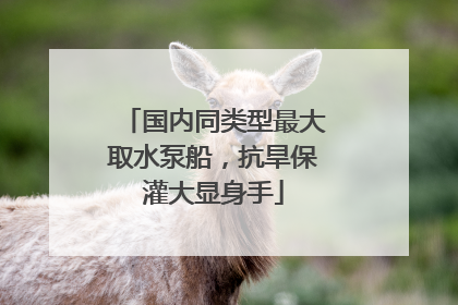 国内同类型最大取水泵船，抗旱保灌大显身手