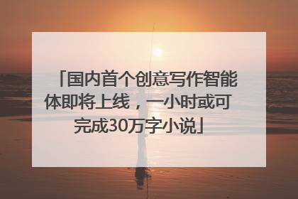 国内首个创意写作智能体即将上线，一小时或可完成30万字小说