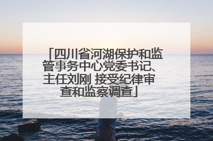 四川省河湖保护和监管事务中心党委书记、主任刘刚 接受纪律审查和监察调查