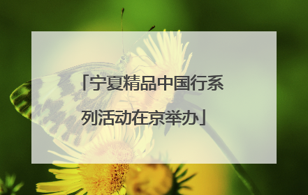 宁夏精品中国行系列活动在京举办