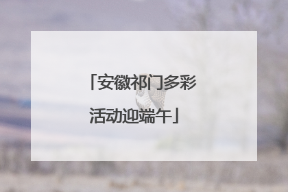 安徽祁门多彩活动迎端午