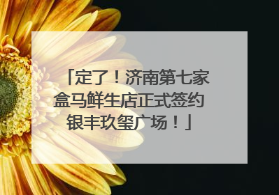 定了！济南第七家盒马鲜生店正式签约银丰玖玺广场！