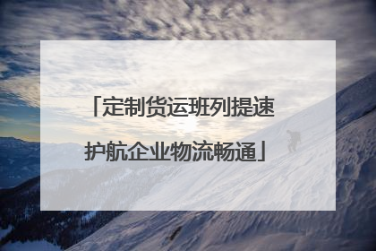 定制货运班列提速 护航企业物流畅通