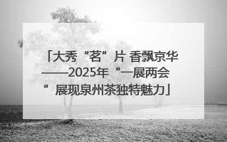 大秀“茗”片 香飘京华——2025年“一展两会”展现泉州茶独特魅力