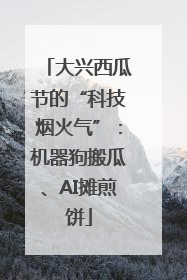 大兴西瓜节的“科技烟火气”：机器狗搬瓜、AI摊煎饼