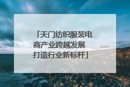 天门纺织服装电商产业跨越发展 打造行业新标杆