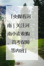央媒看河南｜关注河南小麦收购、高考保障等内容