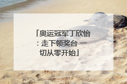 奥运冠军丁欣怡：走下领奖台 一切从零开始