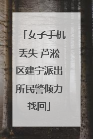 女子手机丢失 芦淞区建宁派出所民警倾力找回