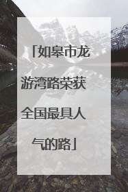 如皋市龙游湾路荣获全国最具人气的路