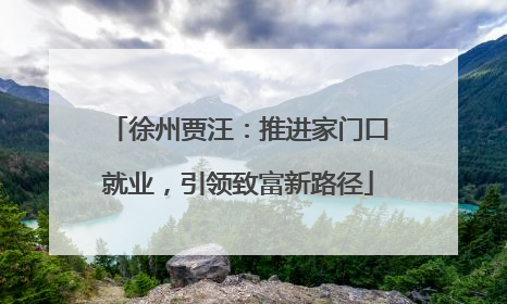 徐州贾汪：推进家门口就业，引领致富新路径