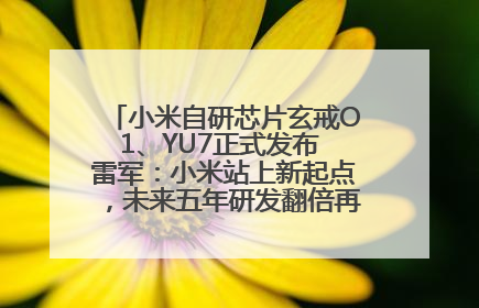 小米自研芯片玄戒O1、YU7正式发布 雷军：小米站上新起点，未来五年研发翻倍再投2000亿元