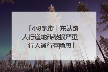 小8跑街丨东站路人行道地砖破损严重 行人通行存隐患