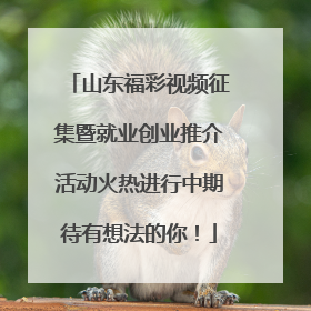 山东福彩视频征集暨就业创业推介活动火热进行中期待有想法的你！