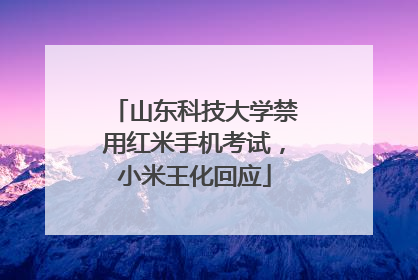 山东科技大学禁用红米手机考试，小米王化回应