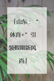 山东：“体育+”引领假期新风尚