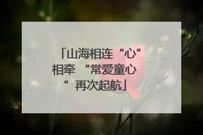 山海相连“心”相牵 “常爱童心”再次起航
