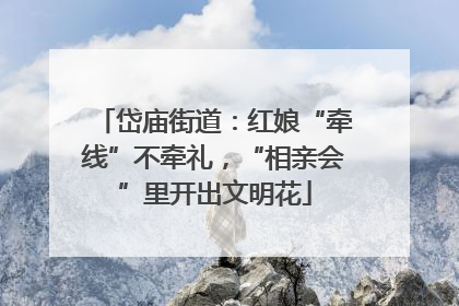 岱庙街道：红娘“牵线”不牵礼，“相亲会”里开出文明花