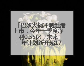 巴奴火锅冲刺赴港上市：今年一季度净利0.55亿，未来三年计划新开超170家门店