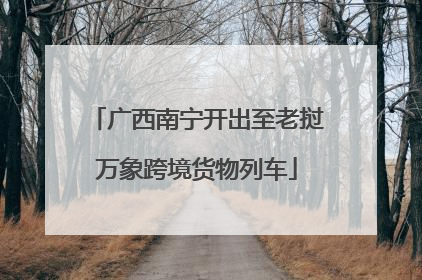 广西南宁开出至老挝万象跨境货物列车