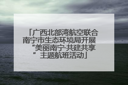 广西北部湾航空联合南宁市生态环境局开展“美丽南宁·共建共享”主题航班活动