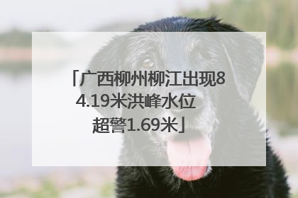 广西柳州柳江出现84.19米洪峰水位 超警1.69米