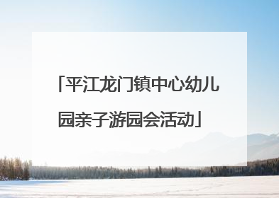 平江龙门镇中心幼儿园亲子游园会活动