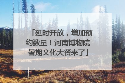 延时开放，增加预约数量！河南博物院暑期文化大餐来了
