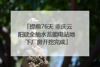 提前76天 重庆云阳建全抽水蓄能电站地下厂房开挖完成