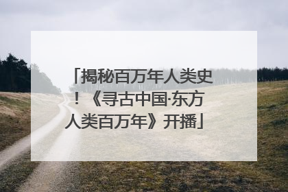 揭秘百万年人类史！《寻古中国·东方人类百万年》开播