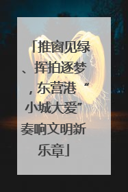 推窗见绿、挥拍逐梦，东营港“小城大爱”奏响文明新乐章