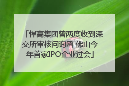 悍高集团曾两度收到深交所审核问询函 佛山今年首家IPO企业过会