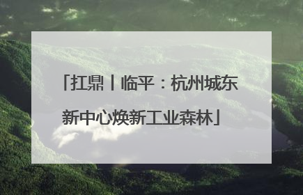 扛鼎丨临平：杭州城东新中心焕新工业森林