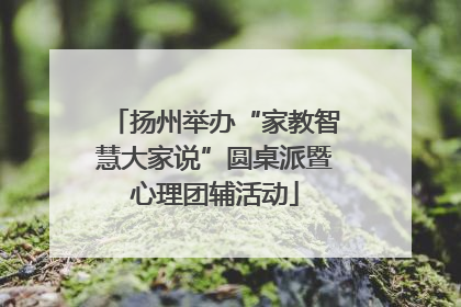 扬州举办“家教智慧大家说”圆桌派暨心理团辅活动