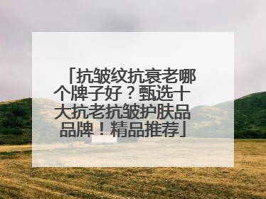 抗皱纹抗衰老哪个牌子好？甄选十大抗老抗皱护肤品品牌！精品推荐