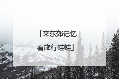 来东郊记忆 看旅行蛙蛙