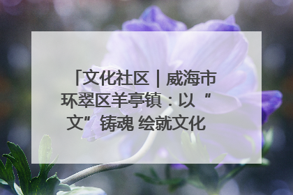 文化社区｜威海市环翠区羊亭镇：以“文”铸魂 绘就文化社区新画卷