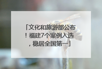 文化和旅游部公布！福建7个案例入选，稳居全国第一