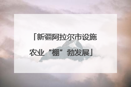 新疆阿拉尔市设施农业“棚”勃发展