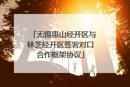 无锡惠山经开区与林芝经开区签署对口合作框架协议