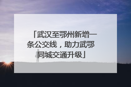武汉至鄂州新增一条公交线，助力武鄂同城交通升级
