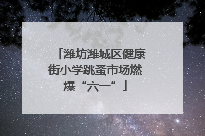 潍坊潍城区健康街小学跳蚤市场燃爆“六一”