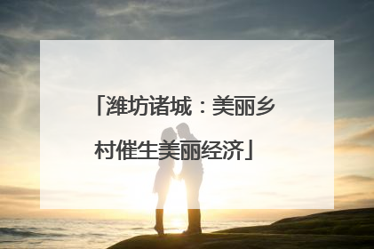 潍坊诸城：美丽乡村催生美丽经济