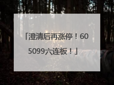 澄清后再涨停！605099六连板！
