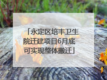 永定区培丰卫生院迁建项目6月底可实现整体搬迁