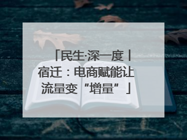 民生·深一度丨宿迁：电商赋能让流量变“增量”